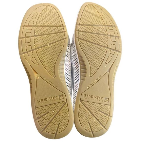 Sperry Sliders leather size 8M flats gray and white - Picture 5 of 8